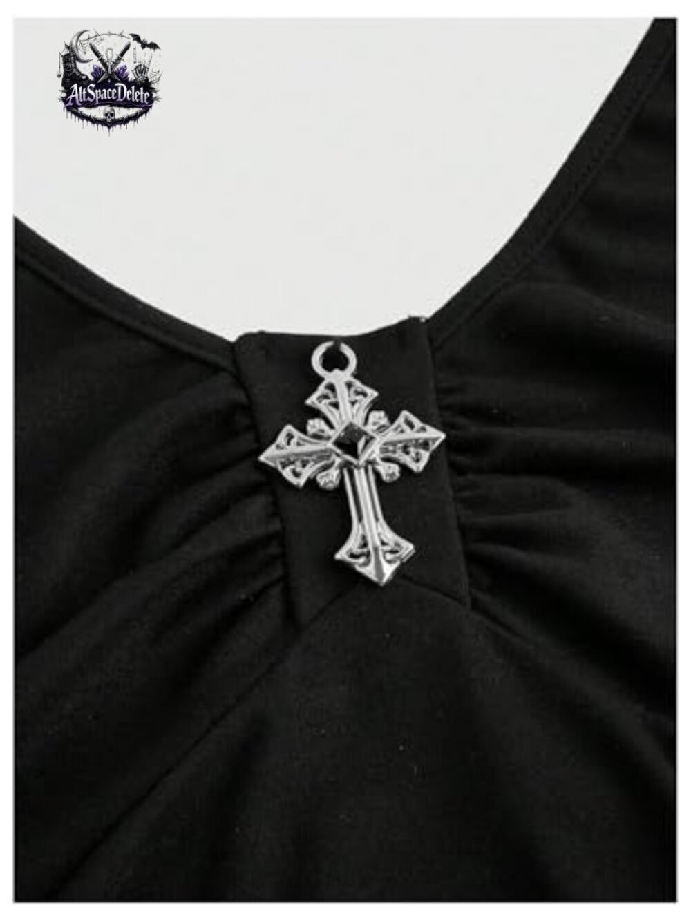 Punk Halter Backless Mini Dress Ruched Ruffle Hem Tie Back - Picture 3 of 4